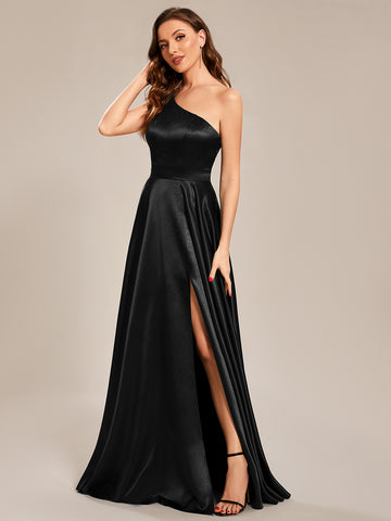 Satin Slit Gown