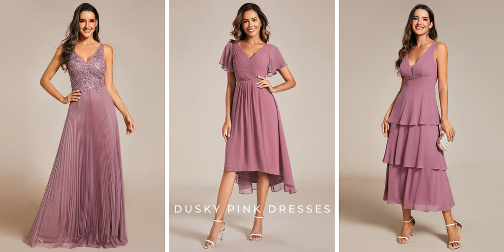 Ever-Pretty's dusky pink dresses