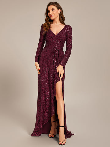 burgundy allover sequin dress