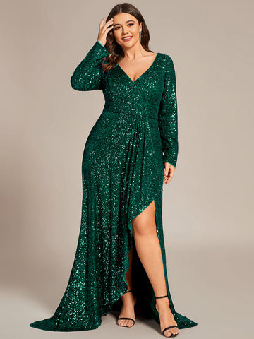 https://www.ever-pretty.co.uk/products/long-sleeve-v-neck-asymmetrical-hem-sequin-evening-dress-ee50146