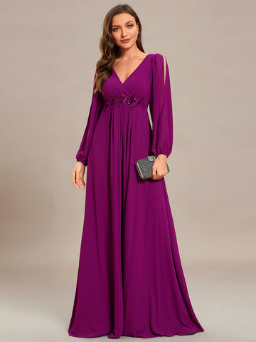 a vibrant purple maxi dress