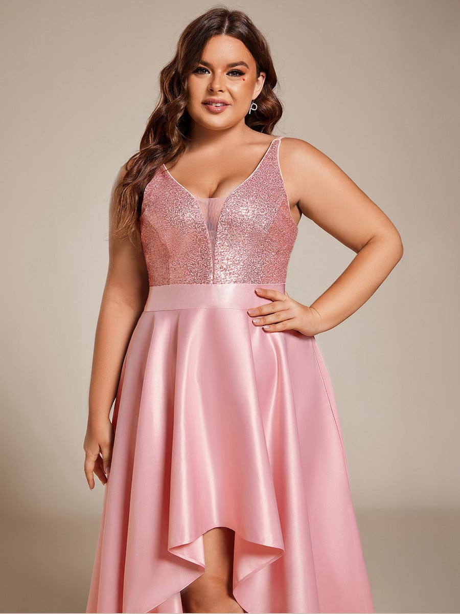 Sparkly Plus Size Prom Dresses for Women with Irregular Hem