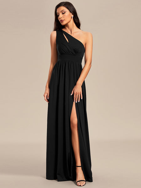 Hollow Out Black Bridesmaid Dress