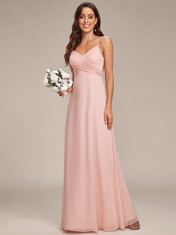 Sweetheart Draped Back Chiffon Dress