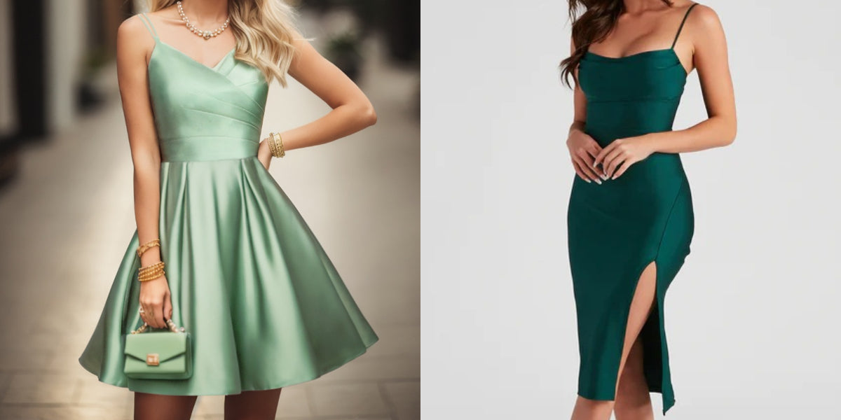 two green graduation dress styles