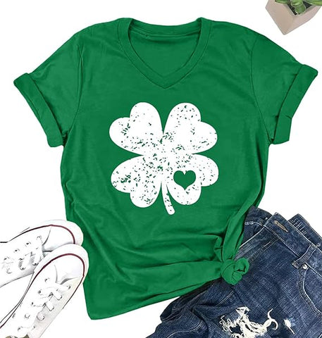 green graphic tee