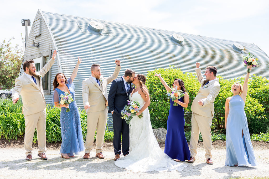 Photographing Dusty Blue Bridesmaid Dresses