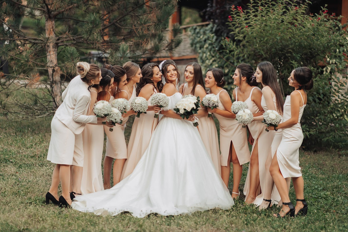 long and short bridesmaid dresses