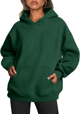 oversized forest green hoodie