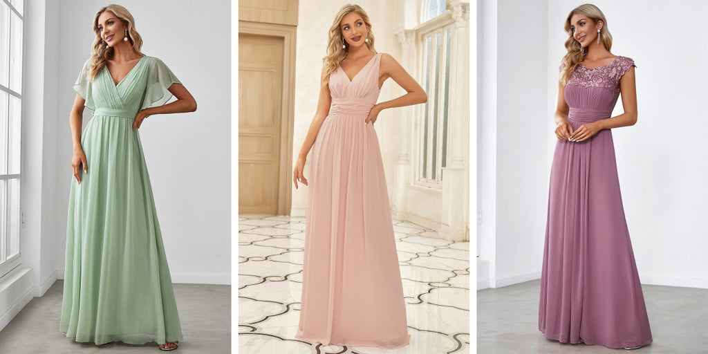 guest dresses in pastel shades