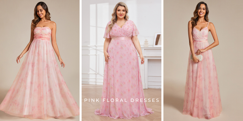 Ever-Pretty's pink floral dresses