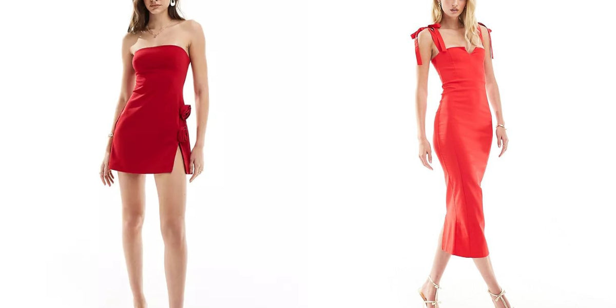 two red grad dresses