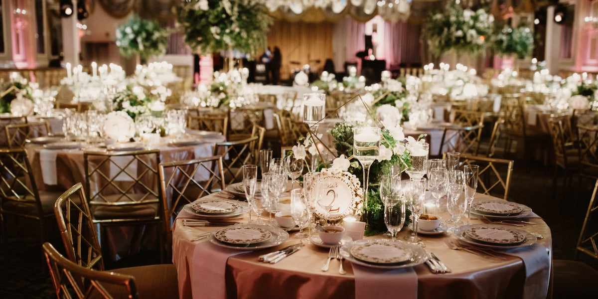 served and decorated table for guests in a restaurant