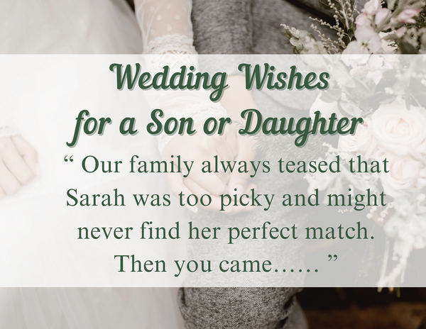wedding wishes for a son or daughter