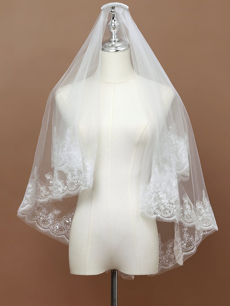 Double Tier Lace Wedding Bridal Veil