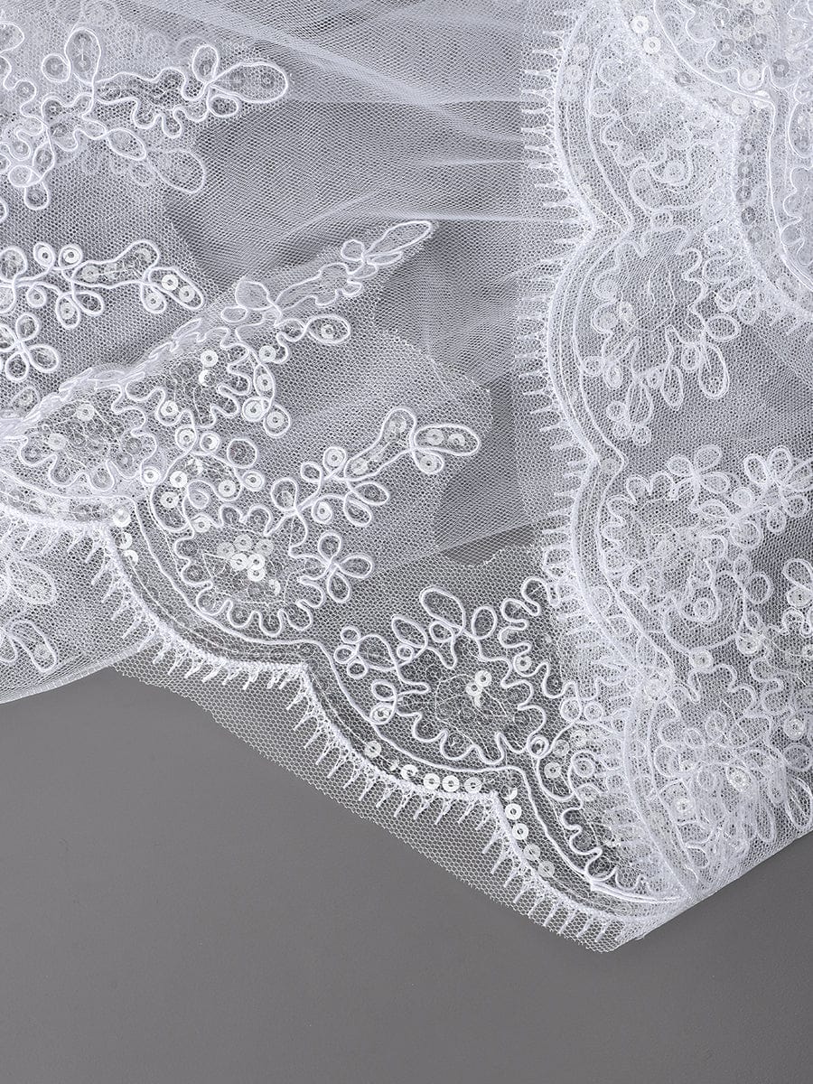 Double Tier Lace Wedding Bridal Veil