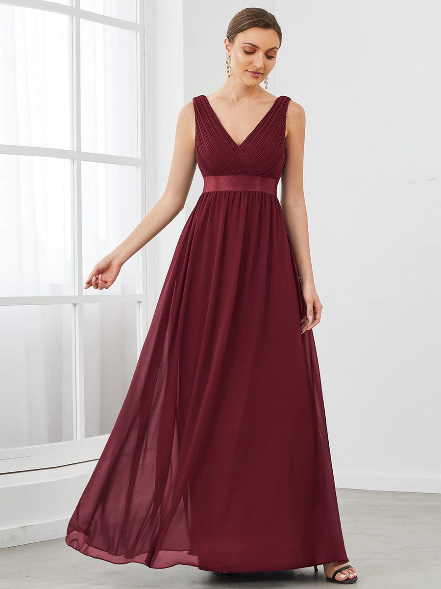 Elegant Short-sleeved Evening Dress with Spaghetti Straps - Ever