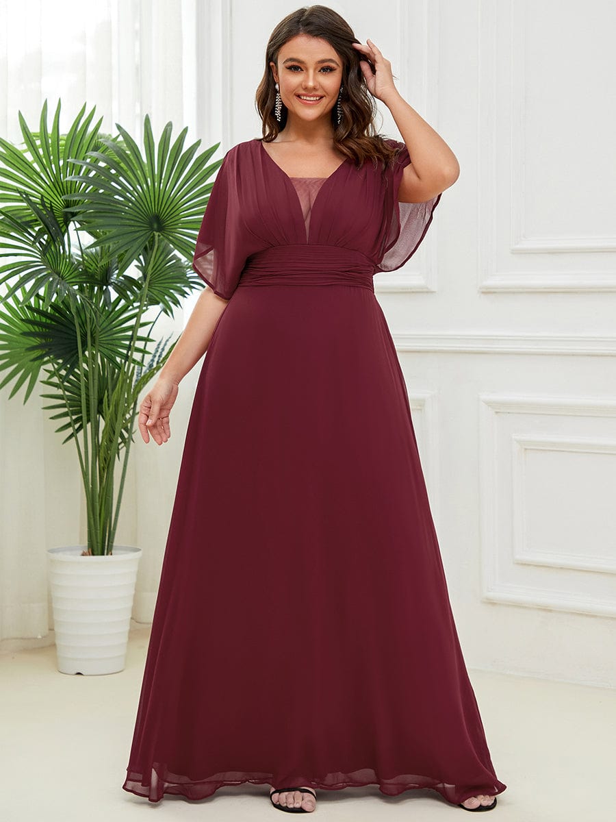 Women's A-Line Empire Waist Chiffon Evening Party Maxi Dress