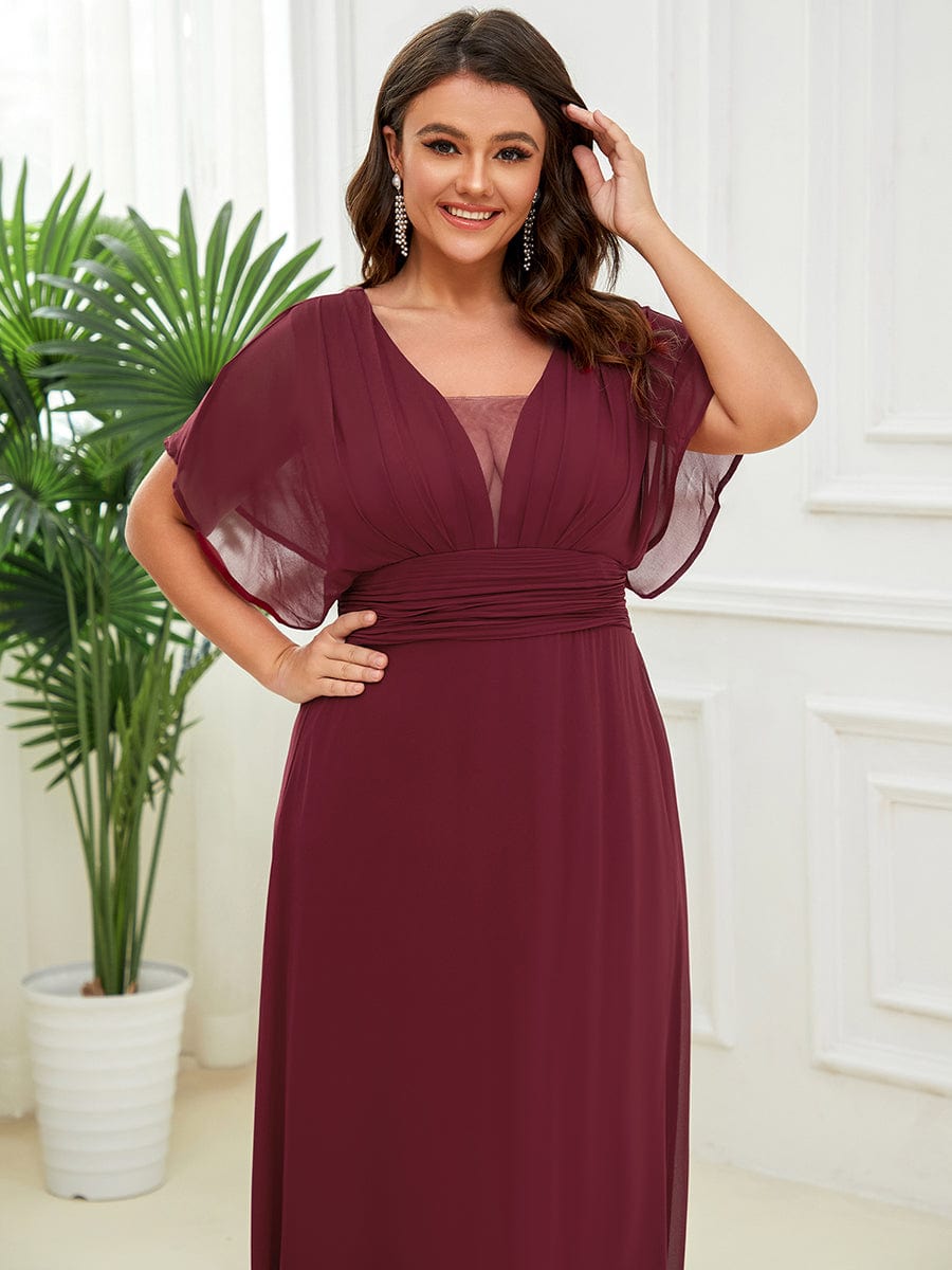 Stunning A-Line Empire Waist Chiffon Wedding Guest Dress