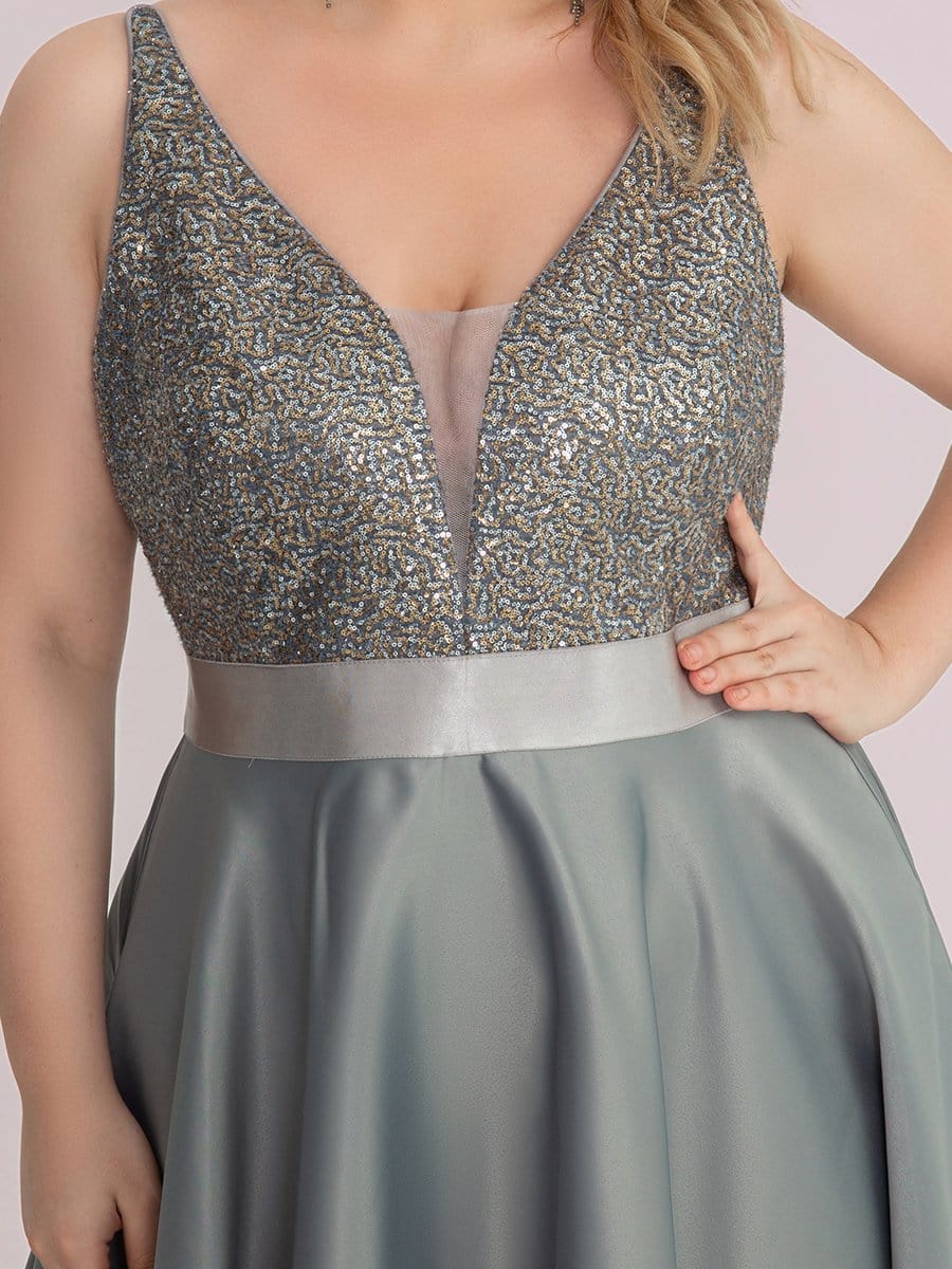 Sparkly Plus Size Prom Dresses for Women with Irregular Hem