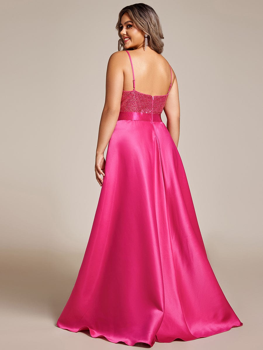 Sparkly Plus Size Prom Dresses for Women with Irregular Hem