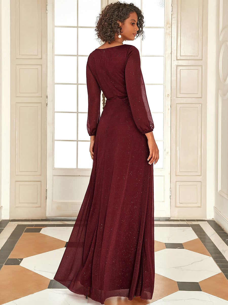 Stunning V-Neck Long Sleeve Wedding Guest Dresses