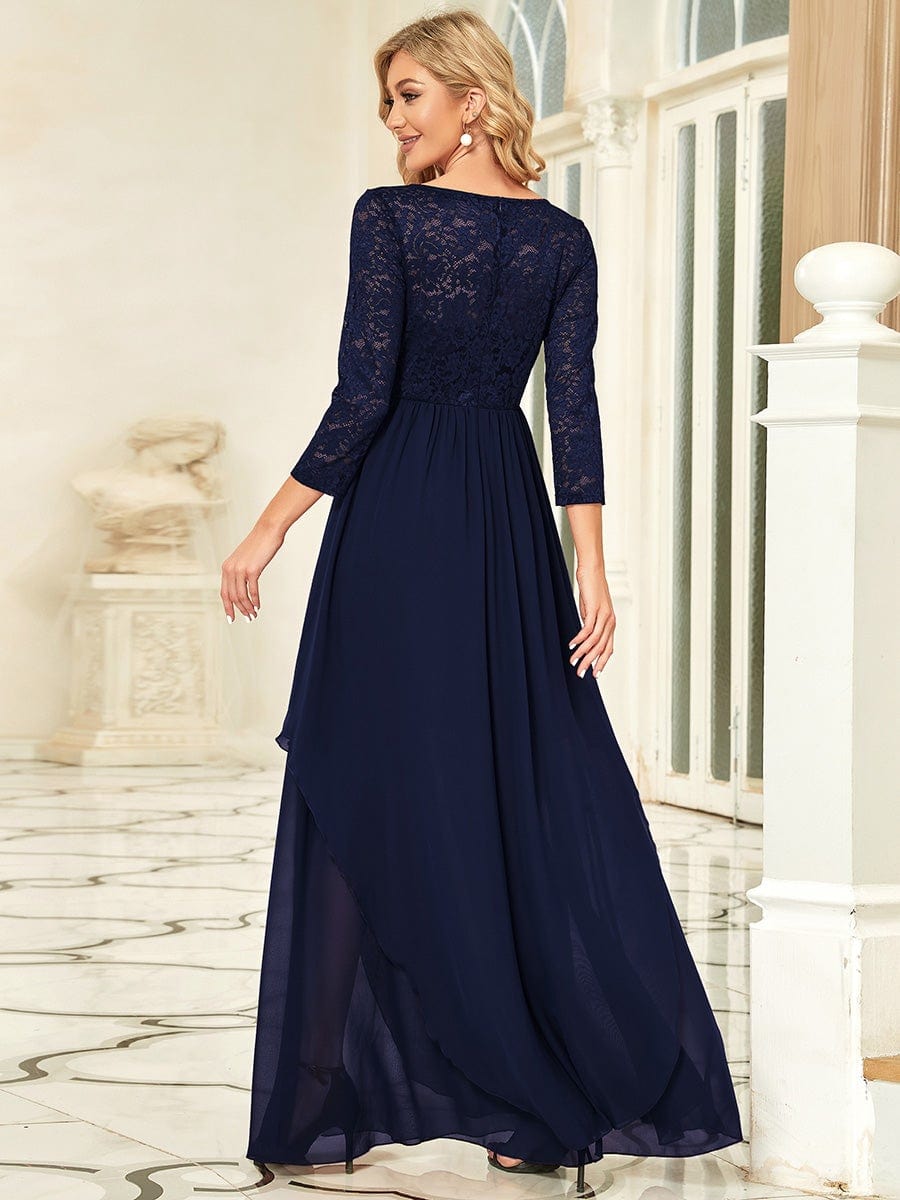 Lace 3/4 Sleeve Floor Length Mother of the Bride Dresses