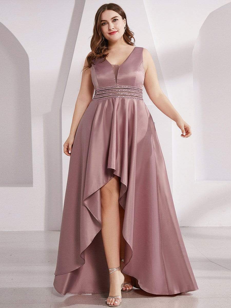 Women's V-Neck Asymmetric High Low Cocktail Party Dresses