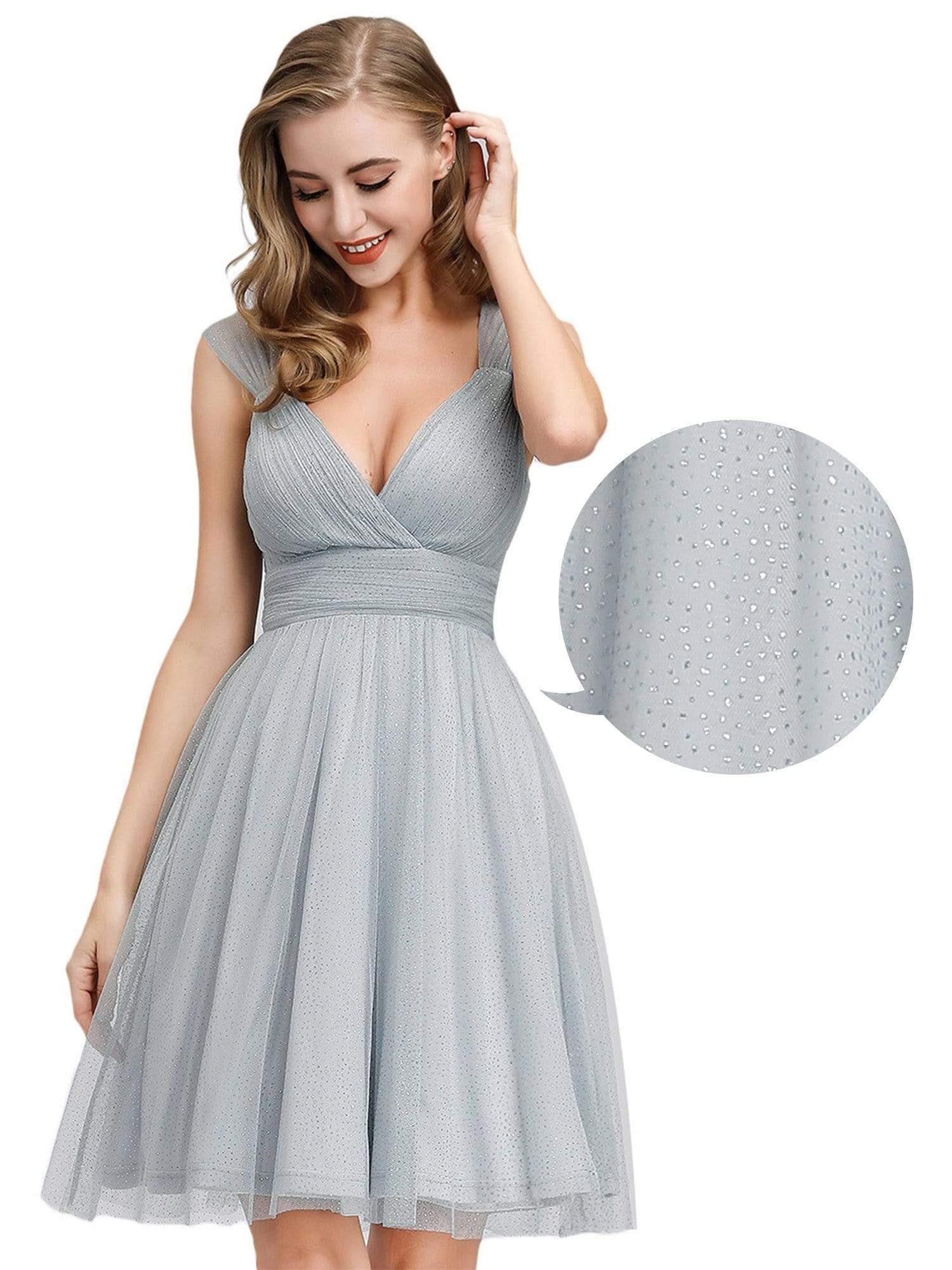 grey bridesmaid dresses midi