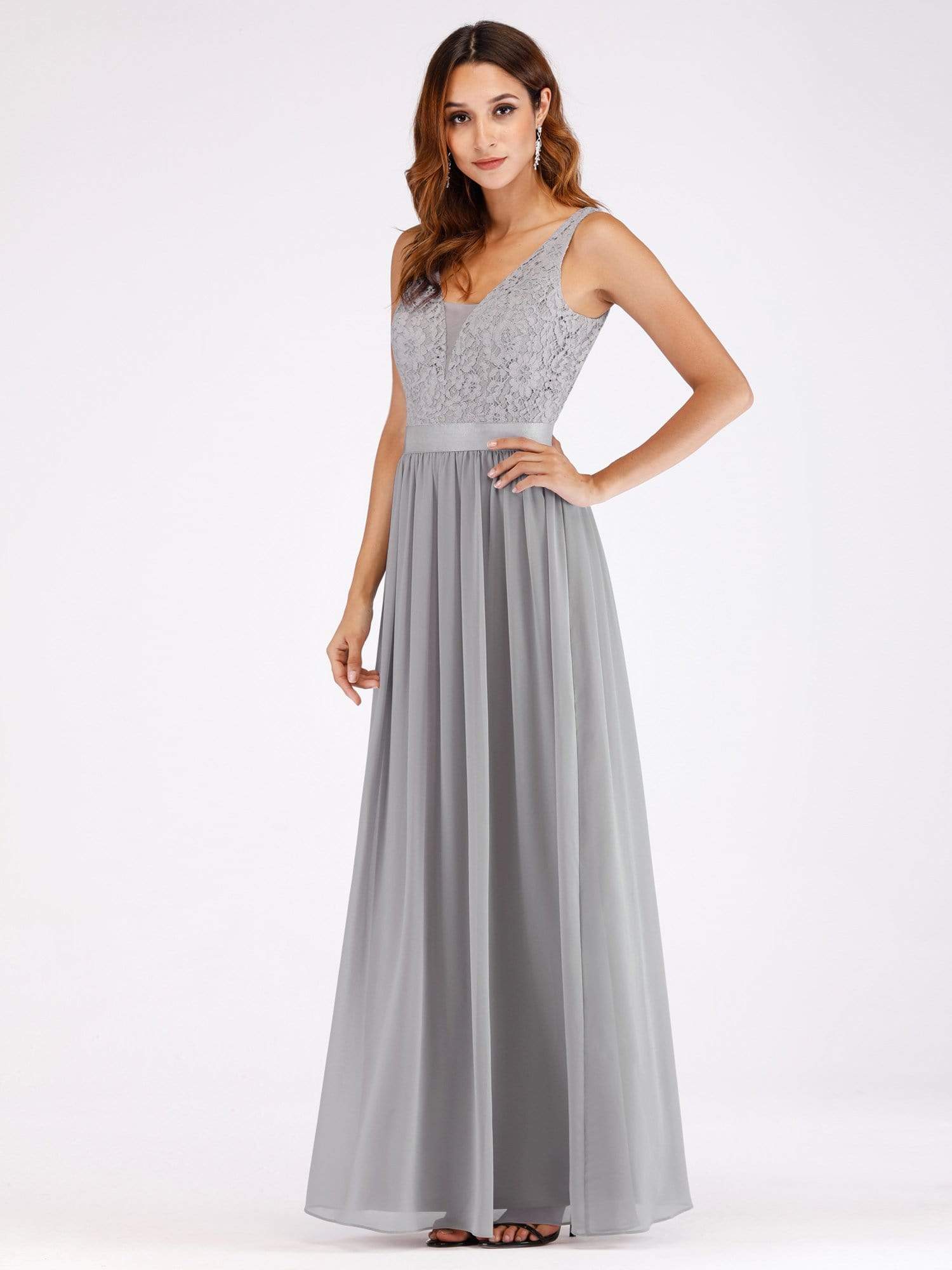 grey formal dress