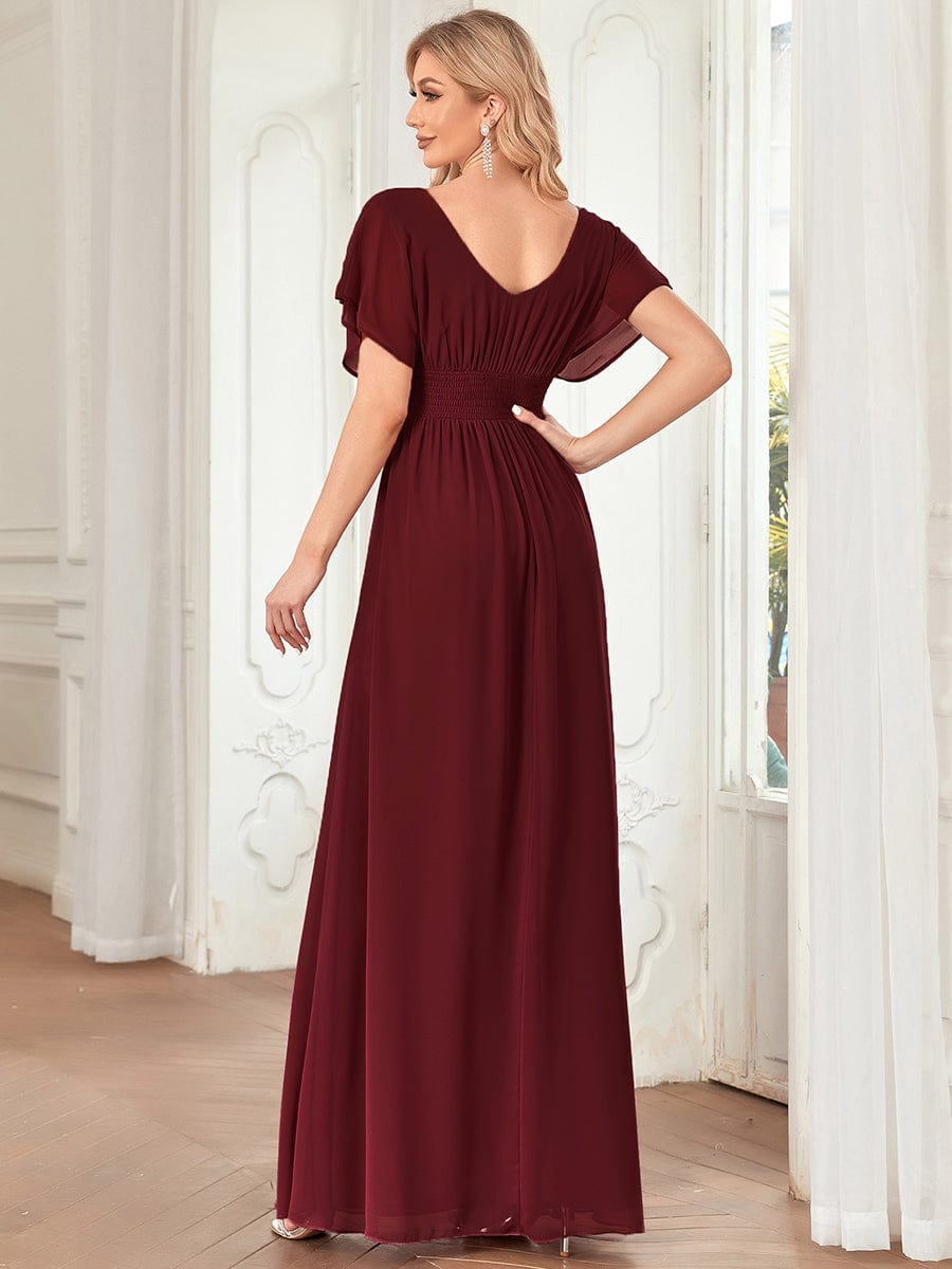 Stunning A-Line Empire Waist Chiffon Wedding Guest Dress