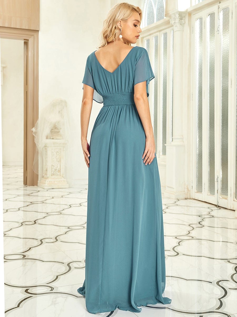 Custom Size Stunning A-Line Empire Waist Chiffon Wedding Guest Dress