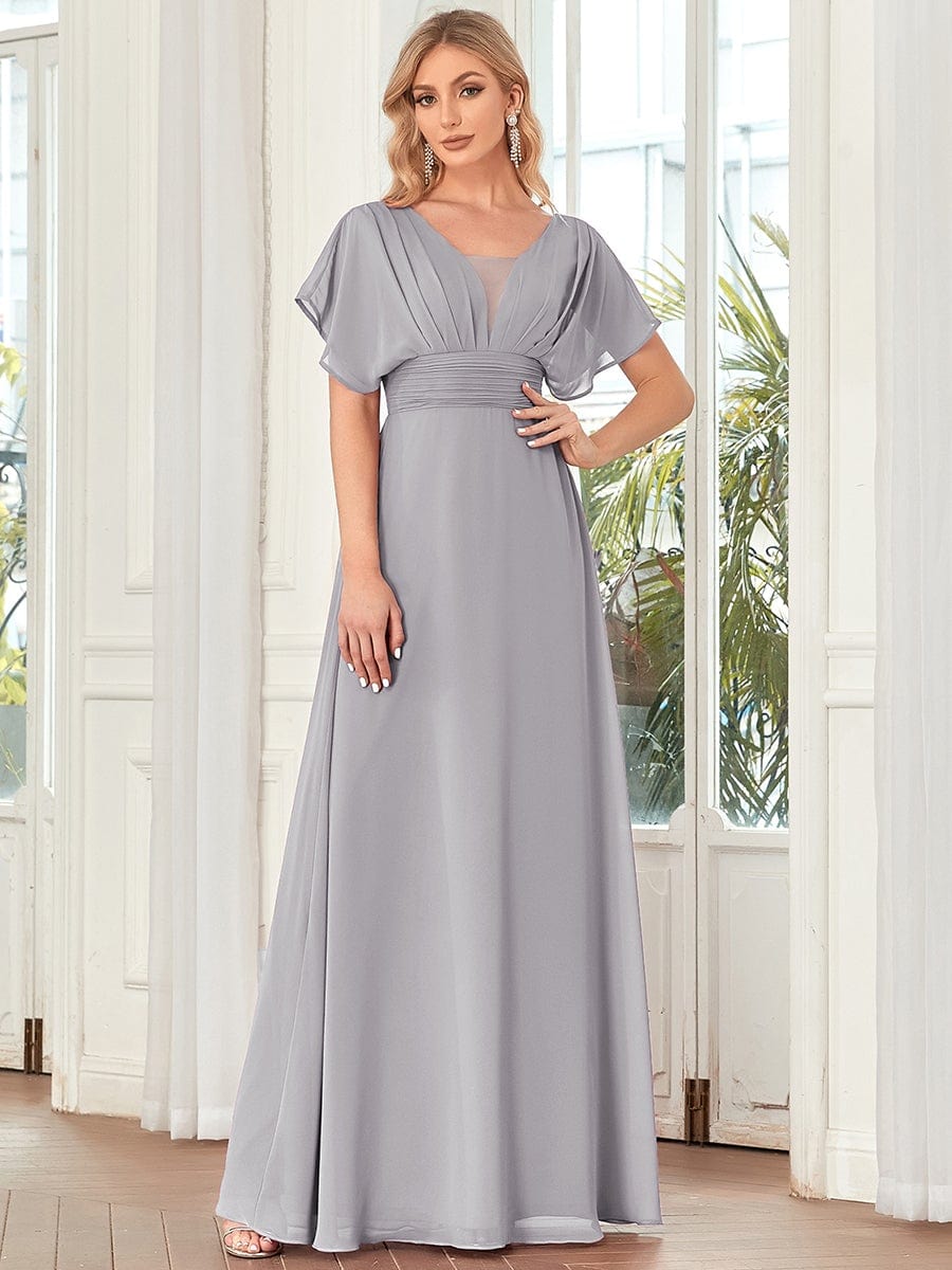 Custom Size Stunning A-Line Empire Waist Chiffon Wedding Guest Dress