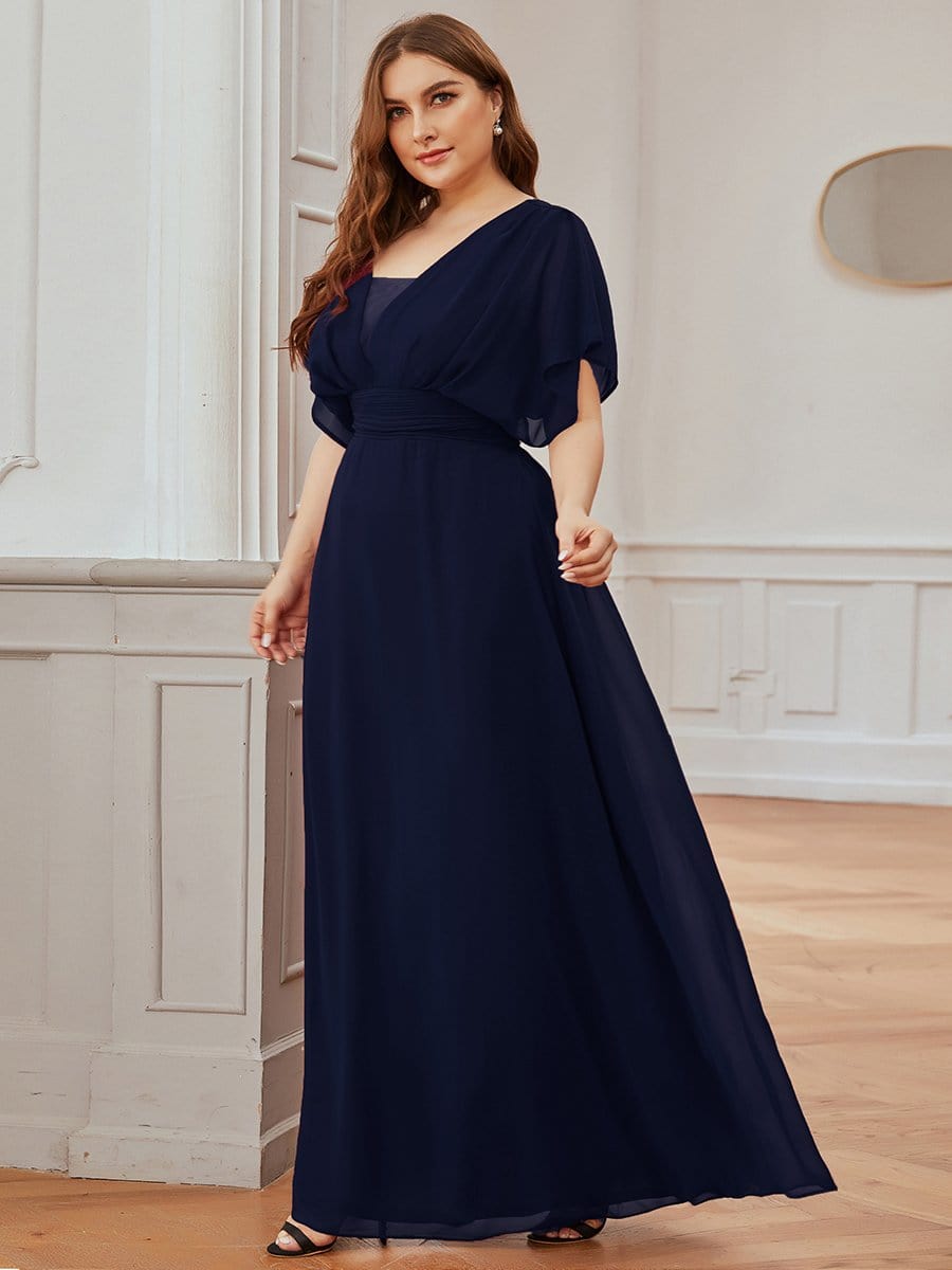 Women's A-Line Empire Waist Chiffon Evening Party Maxi Dress