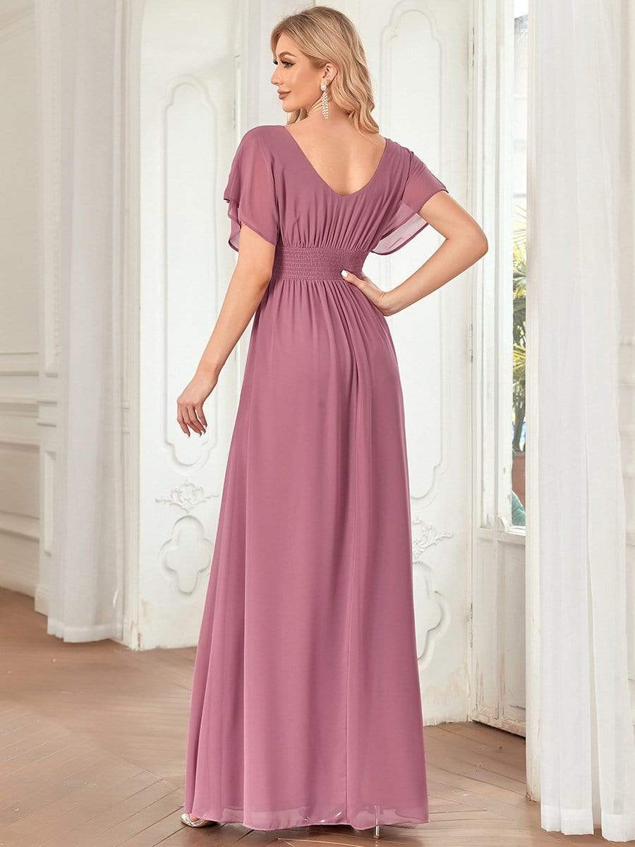 Stunning A-Line Empire Waist Chiffon Wedding Guest Dress