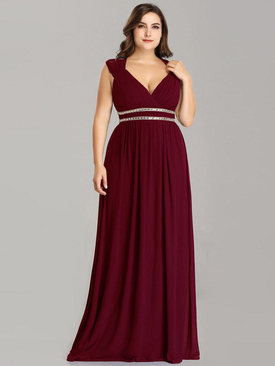 Custom Size Sleeveless Grecian Style Formal Evening Dresses for Women