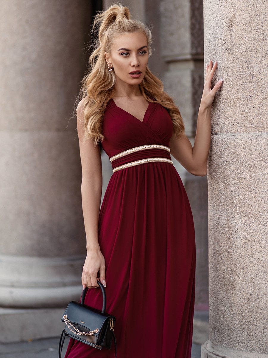 Sleeveless Grecian Style Formal Evening Dresses for Women