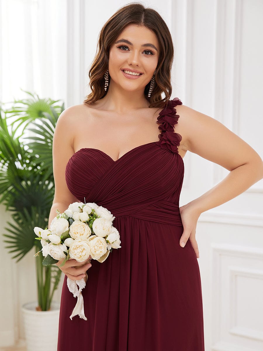 Chiffon One Shoulder Long Bridesmaid Dresses