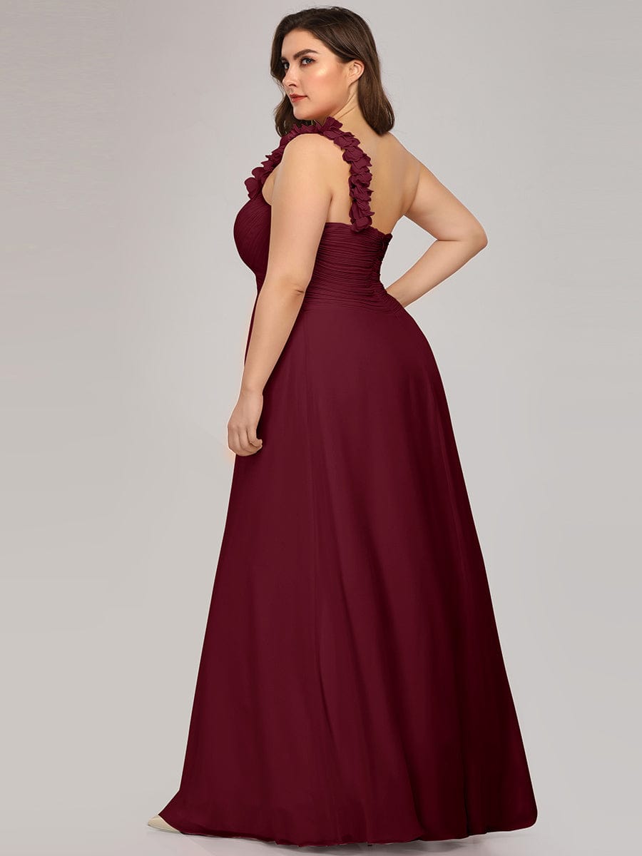 Custom Size Chiffon One Shoulder Maxi Long Bridesmaid Dresses for Women