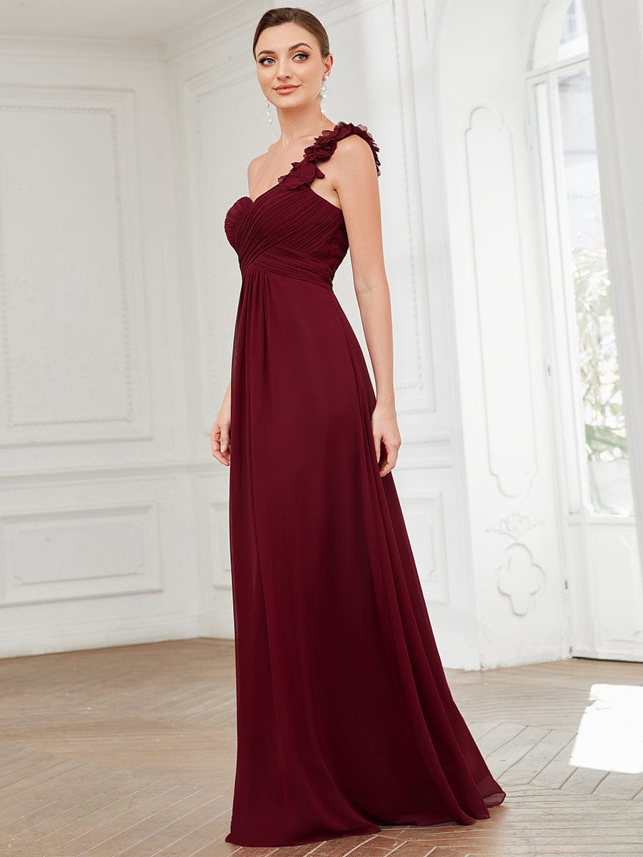 Chiffon One Shoulder Long Bridesmaid Dresses