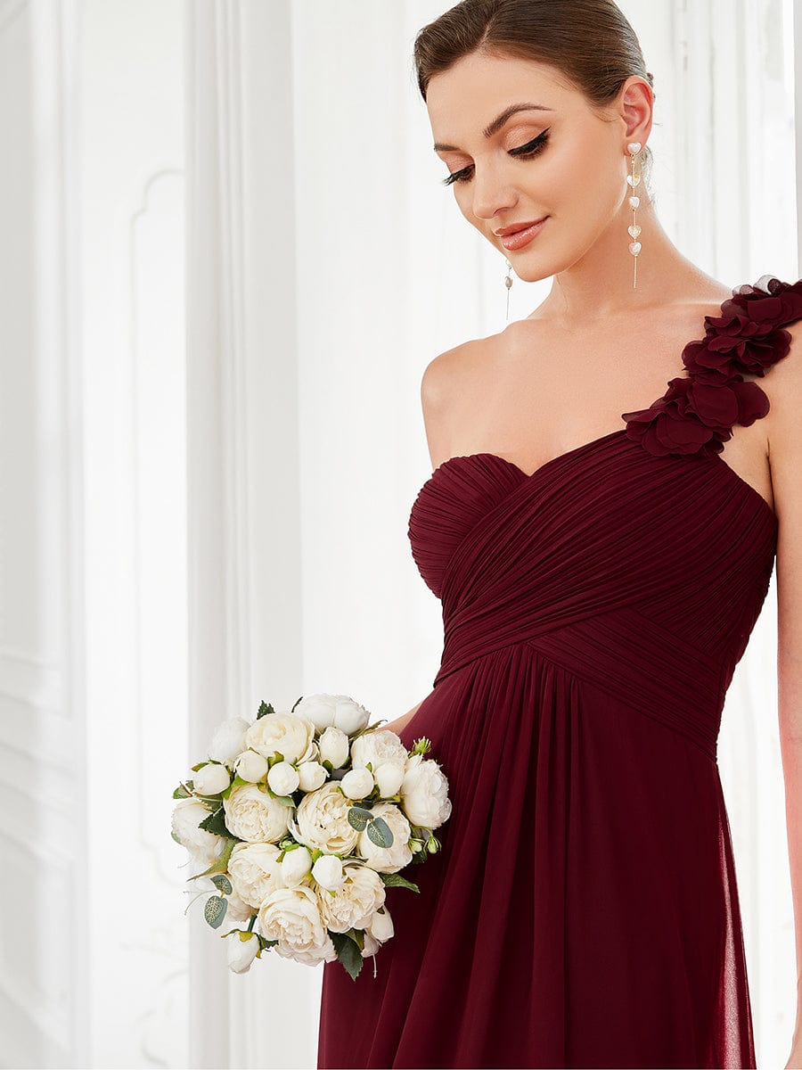 Chiffon One Shoulder Long Bridesmaid Dresses