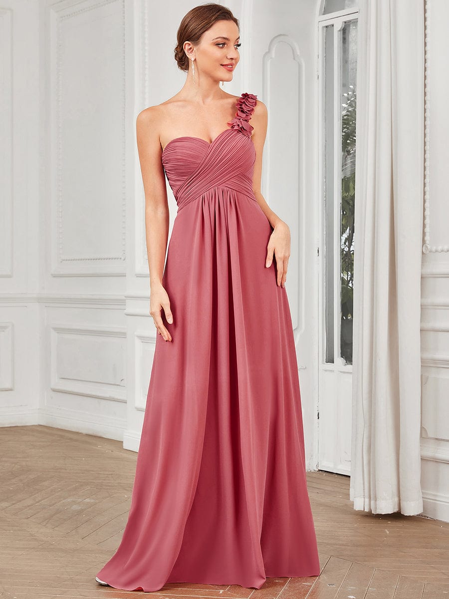 Chiffon One Shoulder Long Bridesmaid Dresses