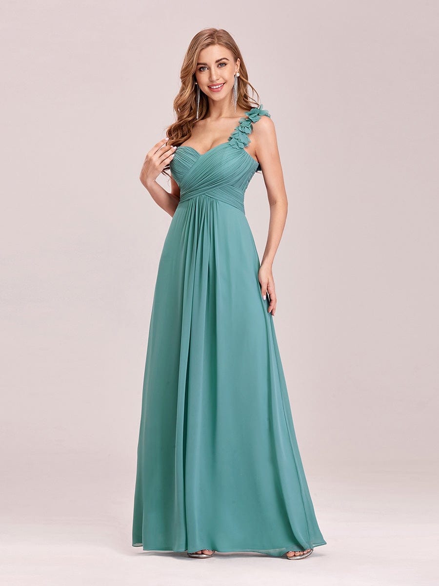 Chiffon One Shoulder Long Bridesmaid Dresses