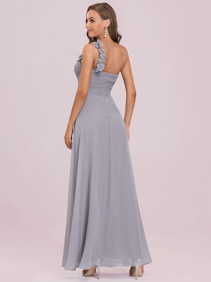 Custom Size Chiffon One Shoulder Maxi Long Bridesmaid Dresses for Women