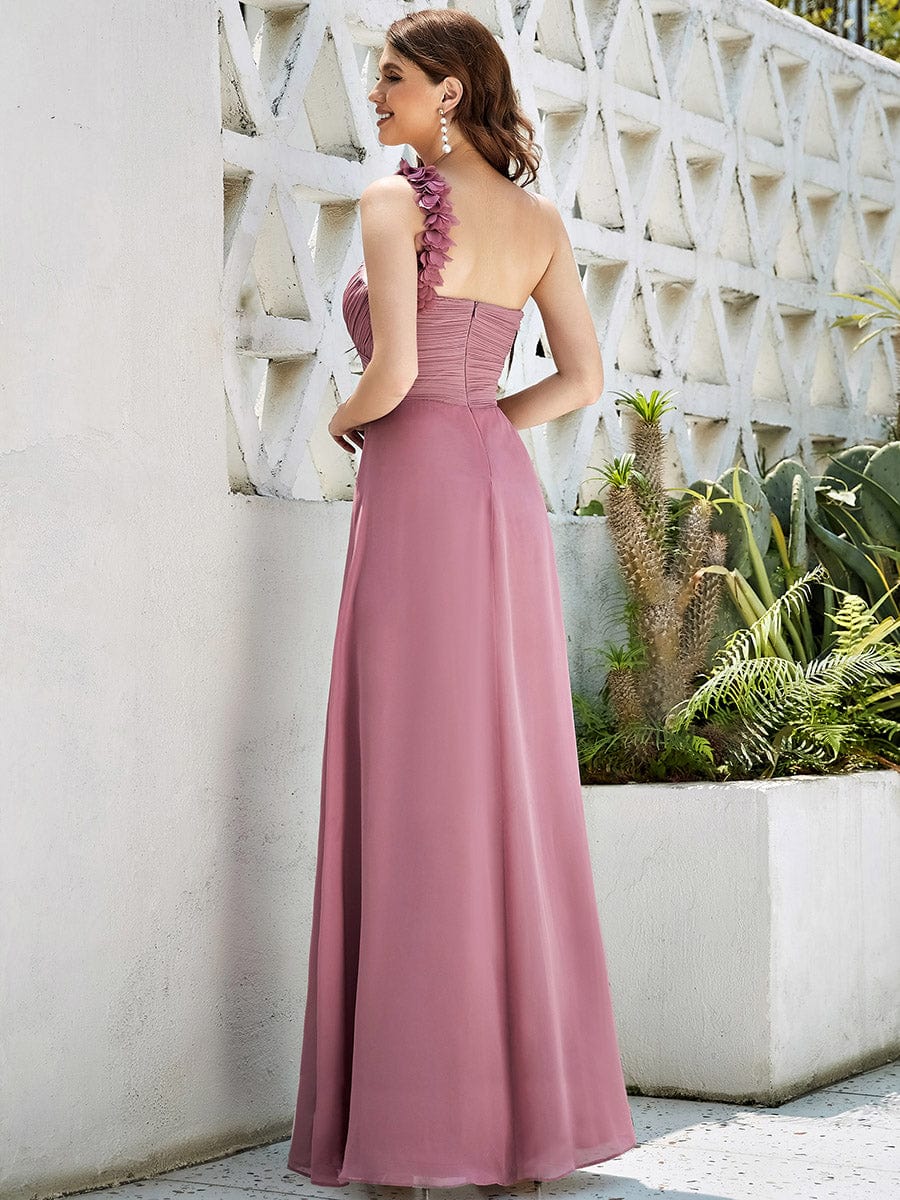 Chiffon One Shoulder Long Bridesmaid Dresses