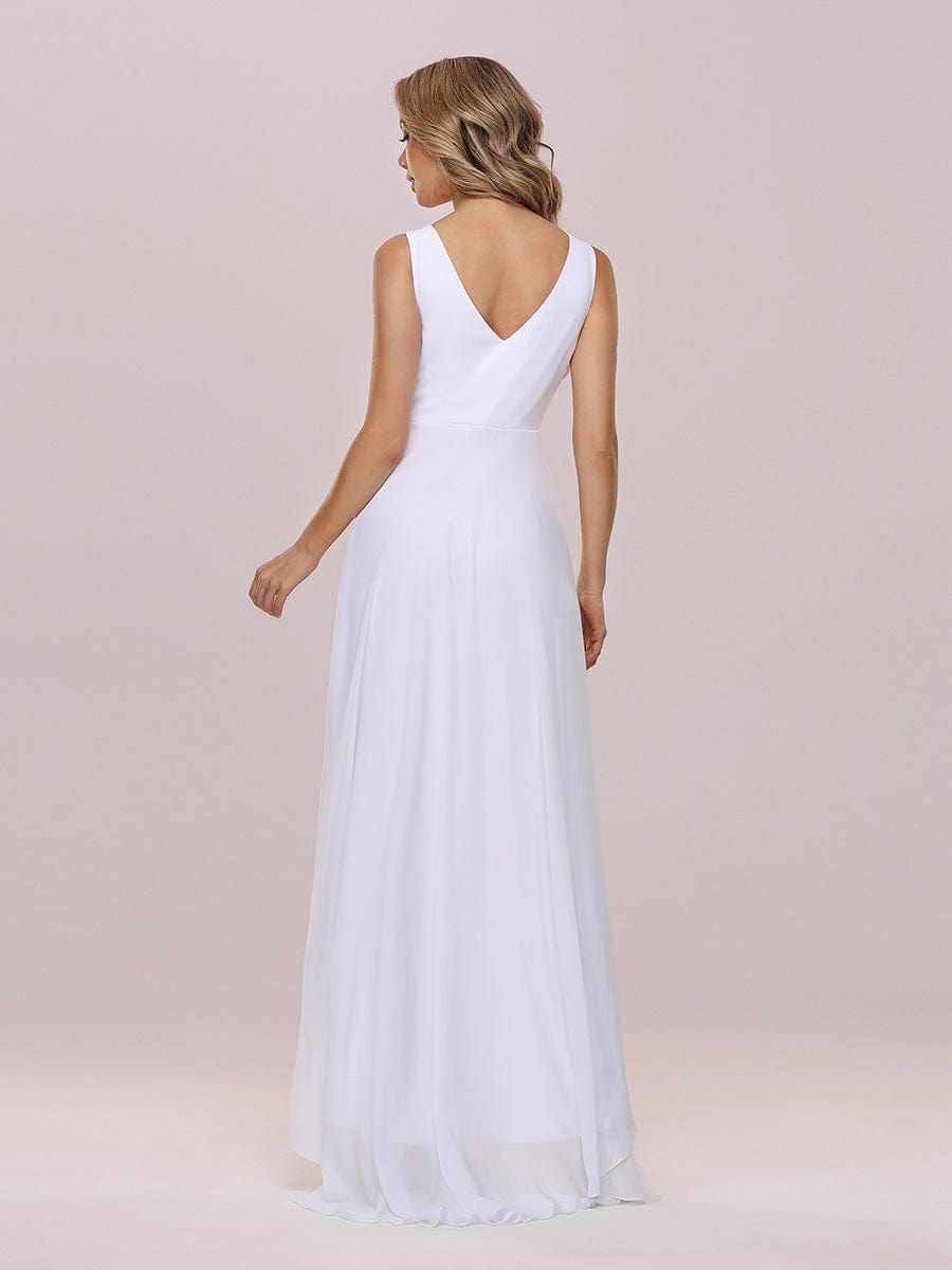 Custom Size V-Neck High-Low Chiffon Evening Dress