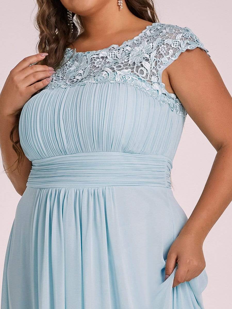 Elegant Flattering Maxi Plus Size Evening Dress