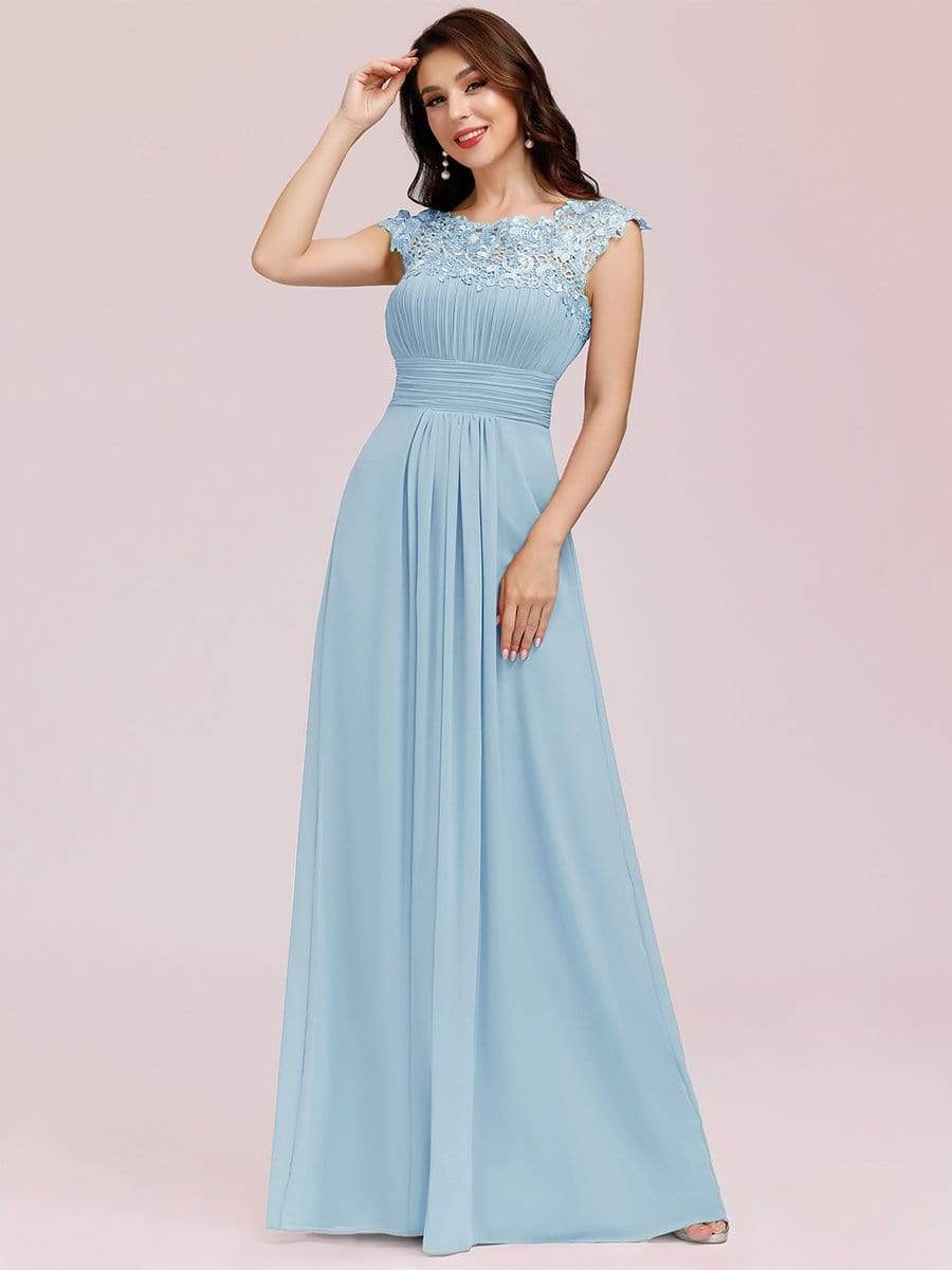 Maxi Long Empire Waist A Line Bridesmaid Dress