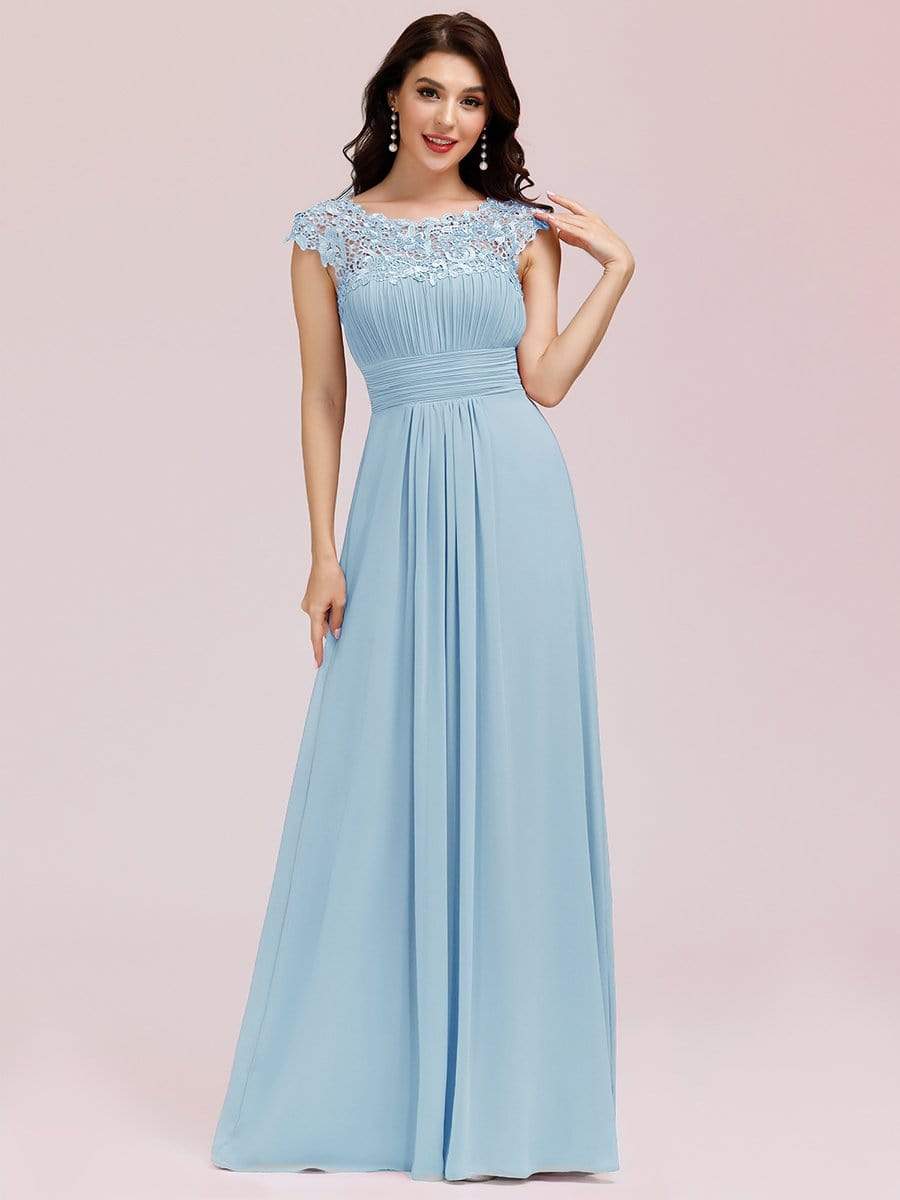 Maxi Long Empire Waist A Line Bridesmaid Dress