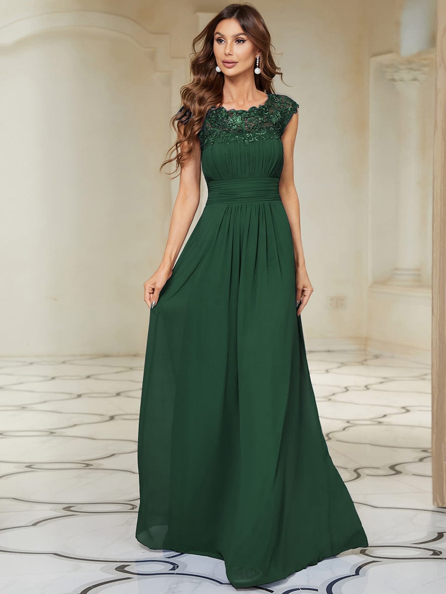 Maxi Long Empire Waist A Line Bridesmaid Dress